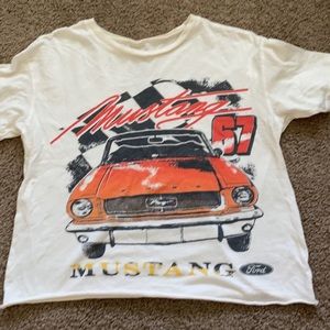 cream american eagle mustang top